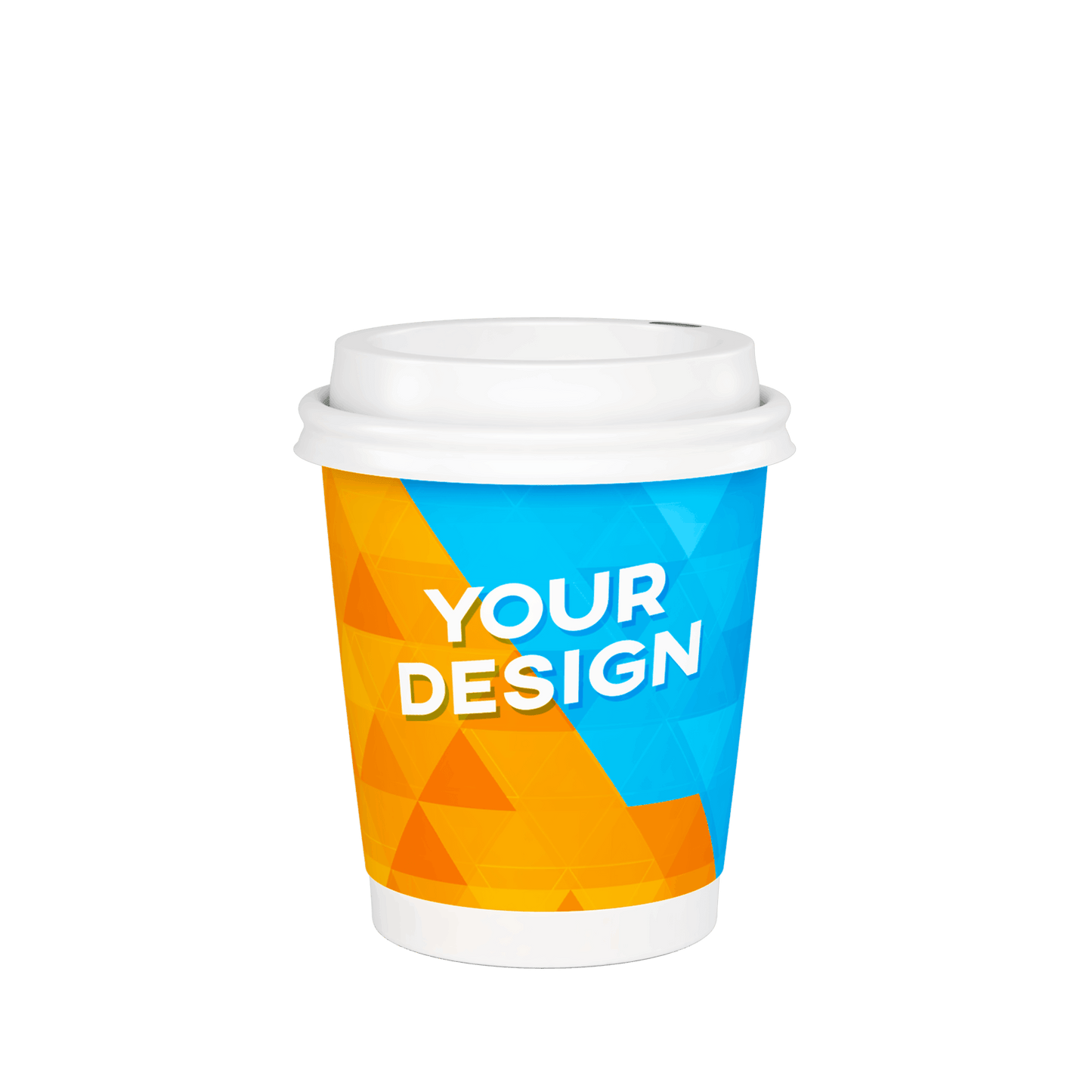 Small 240ml (8oz) Custom Coffee Cups With 80mm Lids