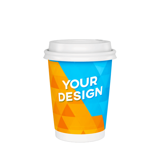 Med 360ml (12oz) Custom Coffee Cups With 90mm Lids