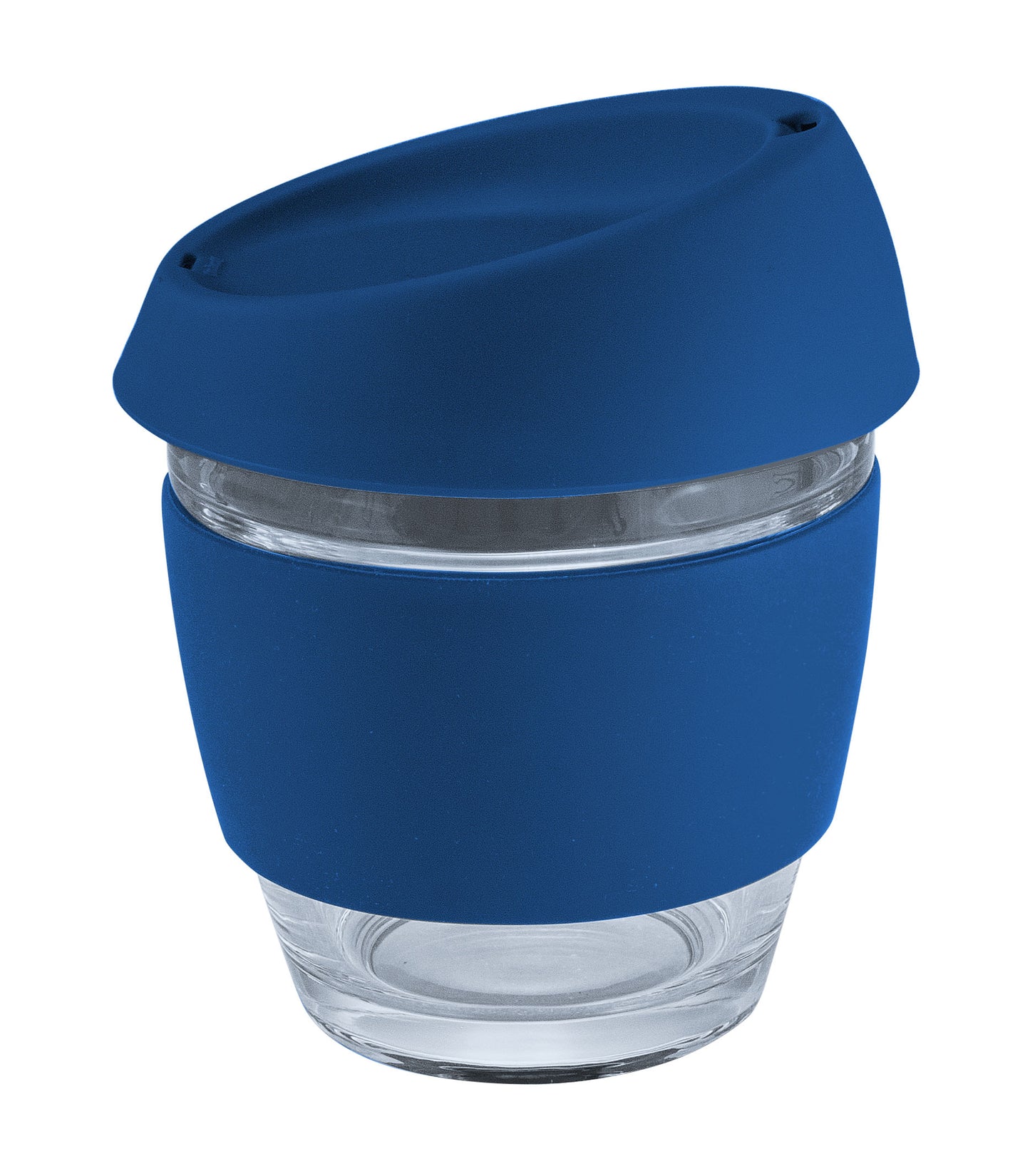 Moama Glass Coffee Cup - 240Ml With Silicon Lid And Band
