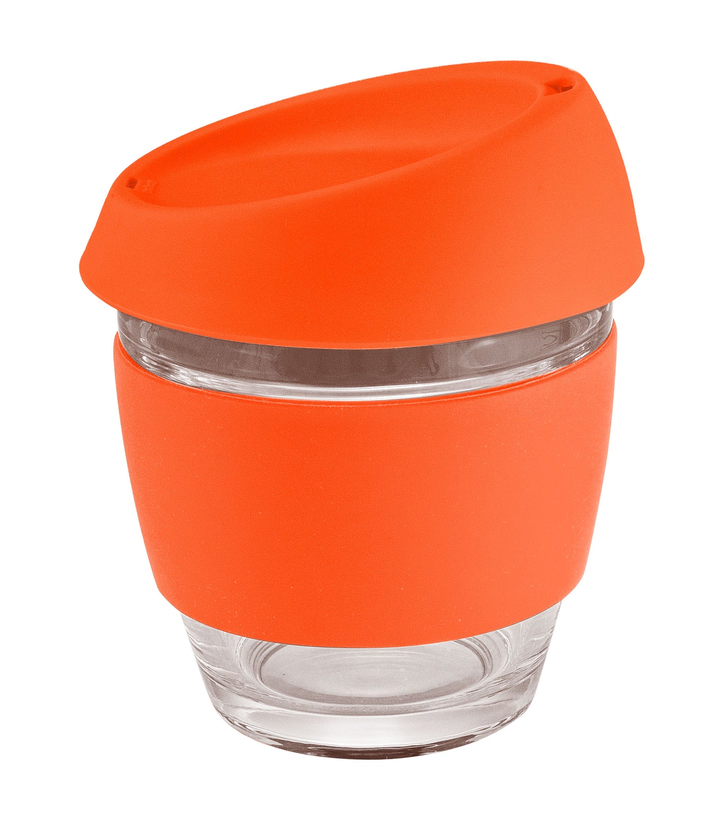 Moama Glass Coffee Cup - 240Ml With Silicon Lid And Band