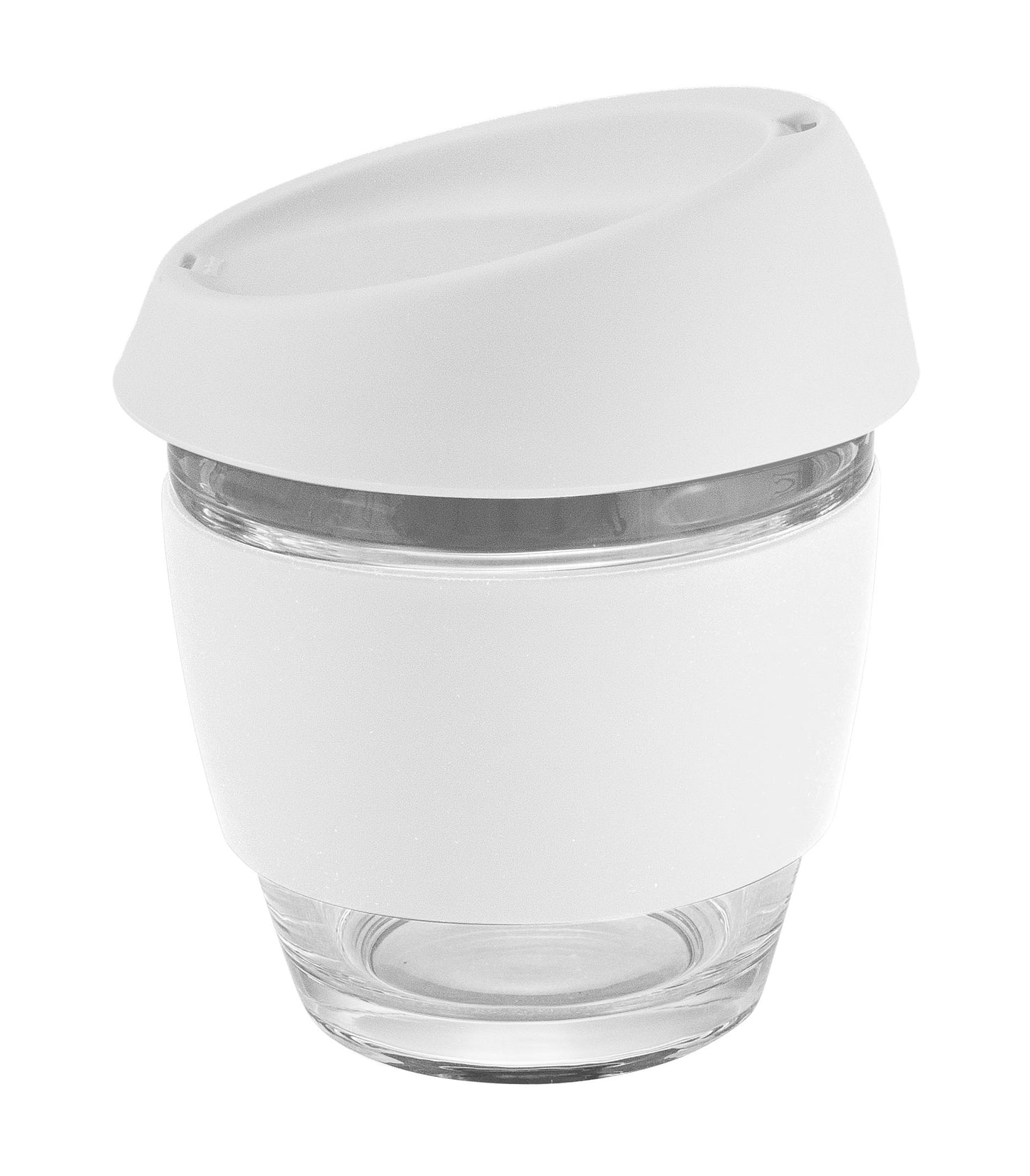 Moama Glass Coffee Cup - 240Ml With Silicon Lid And Band