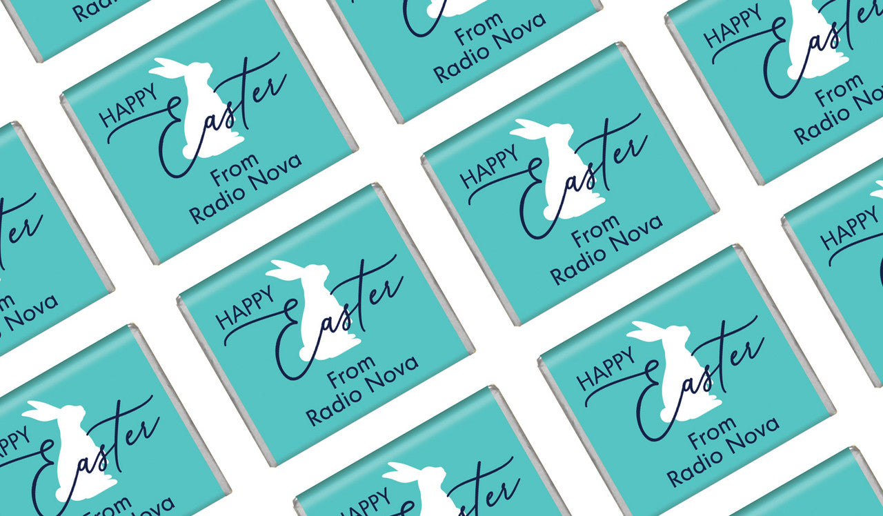 Turquoise Easter Personalised Mini Chocolates