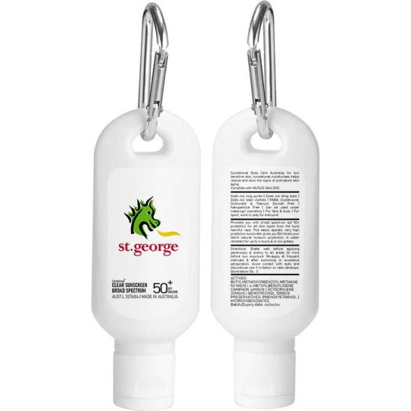 60Ml Spf50 Sunscreen Lotion With Carabiner
