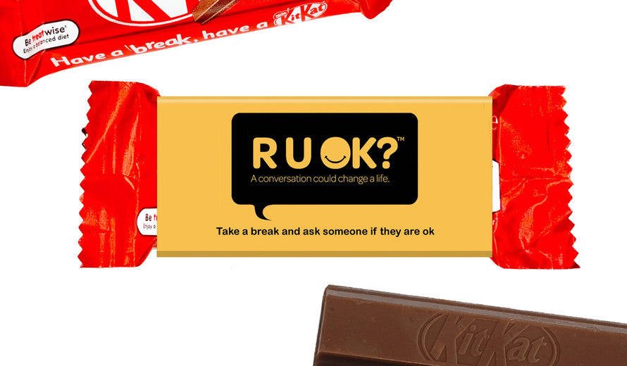 RUOK Day 2-Finger KitKat TM With Personalised Sleeve 17g