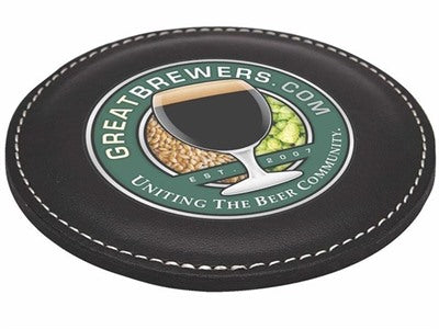 Round Leather Coaster Set