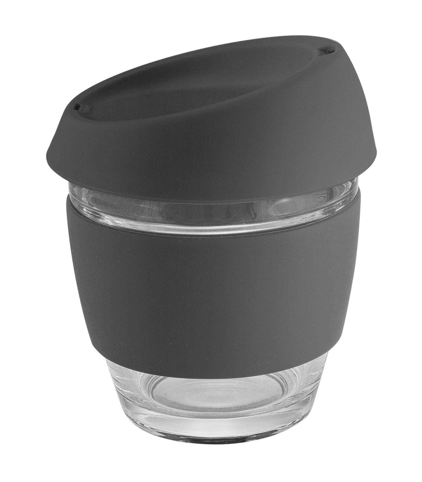 Moama Glass Coffee Cup - 240Ml With Silicon Lid And Band