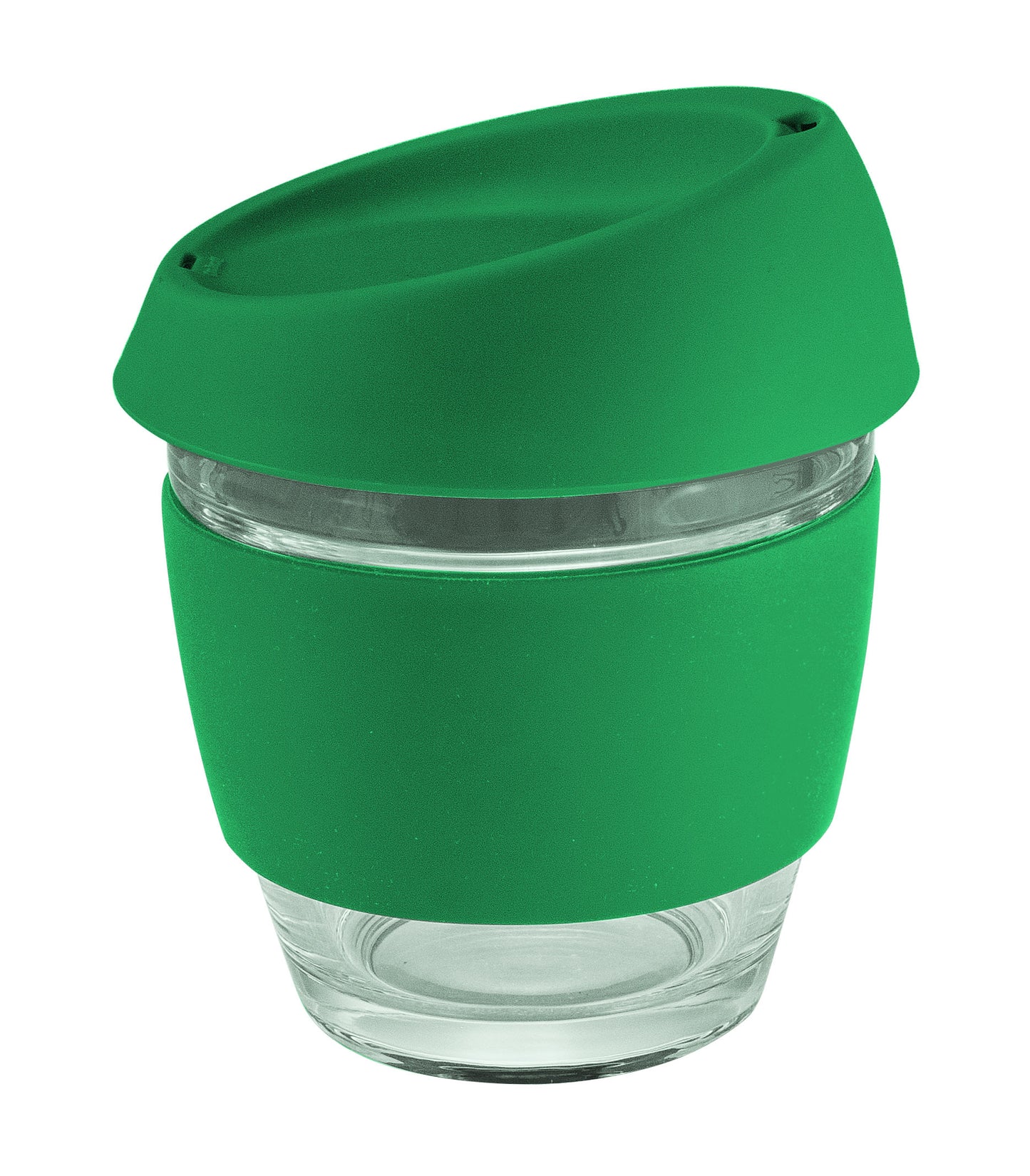 Moama Glass Coffee Cup - 240Ml With Silicon Lid And Band