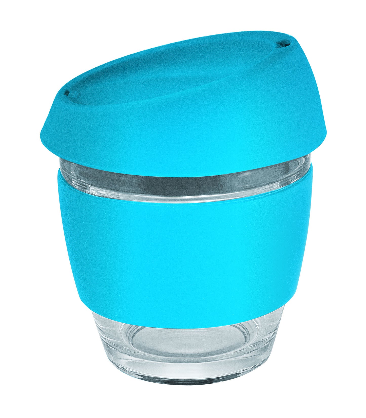 Moama Glass Coffee Cup - 240Ml With Silicon Lid And Band