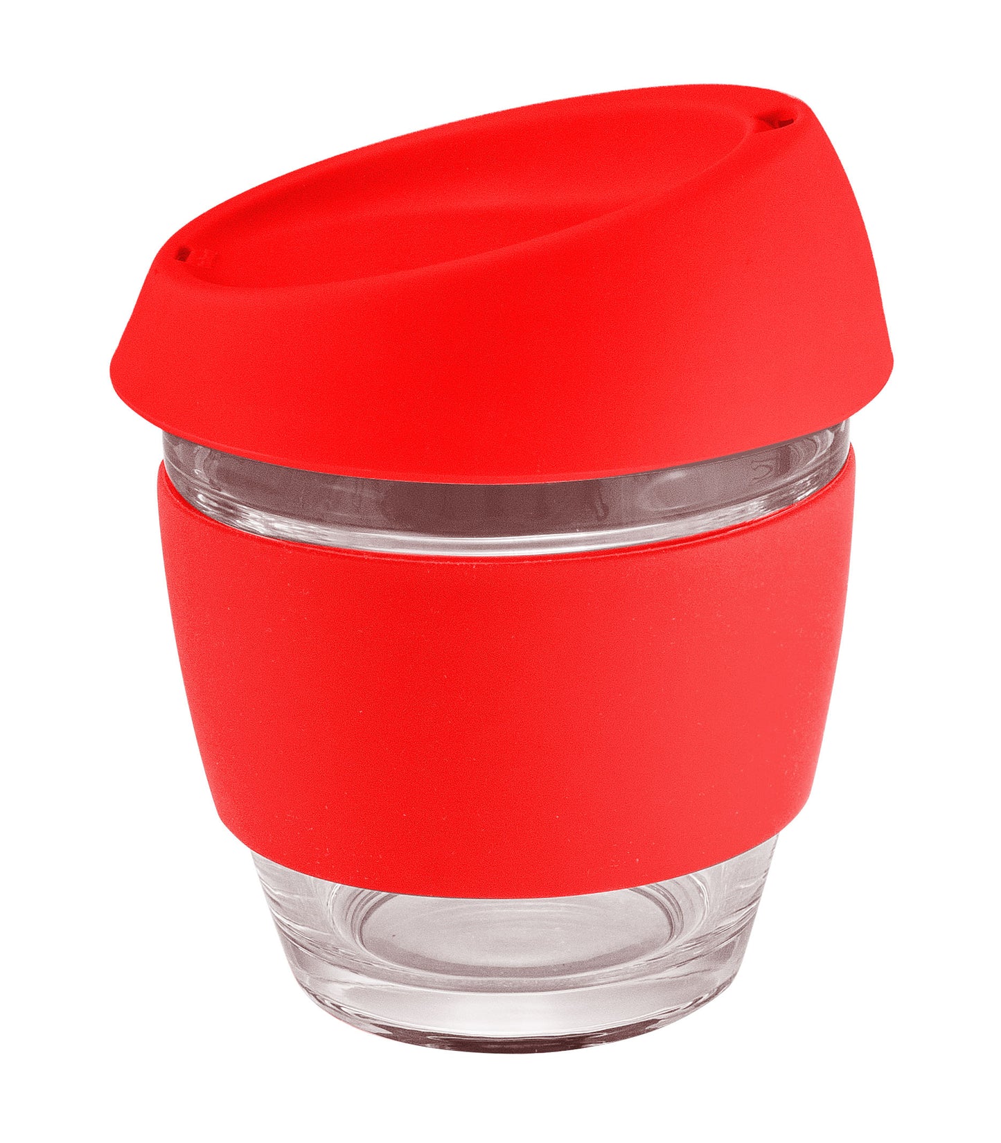 Moama Glass Coffee Cup - 240Ml With Silicon Lid And Band