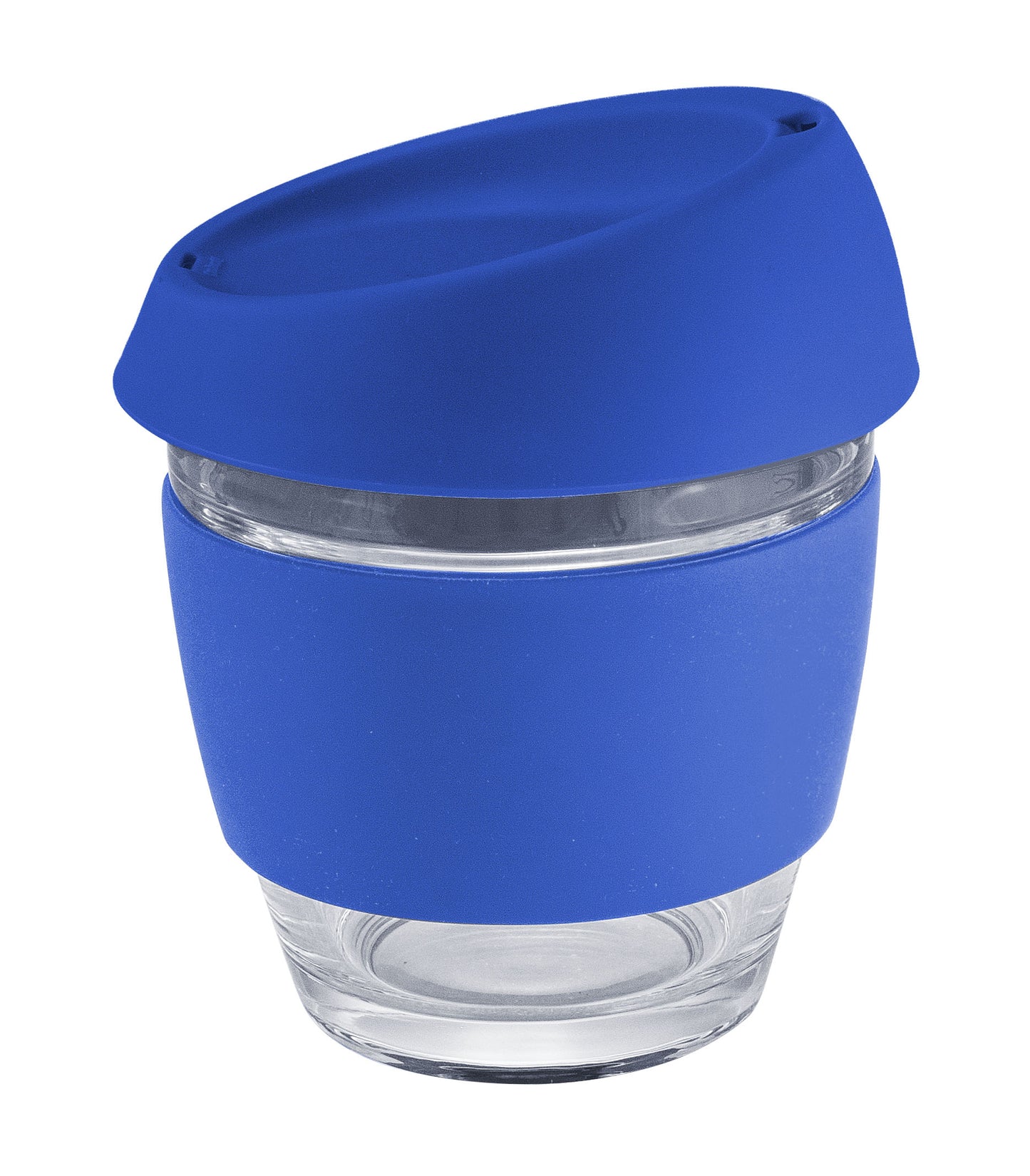 Moama Glass Coffee Cup - 240Ml With Silicon Lid And Band