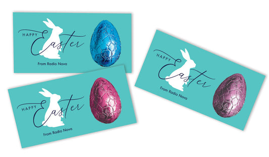 Turquoise Personalised Easter Egg Card