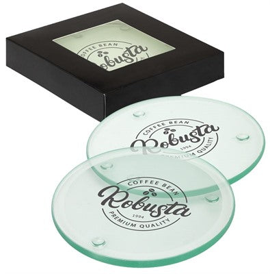 Milano Round Glass Coaster Set Of 4